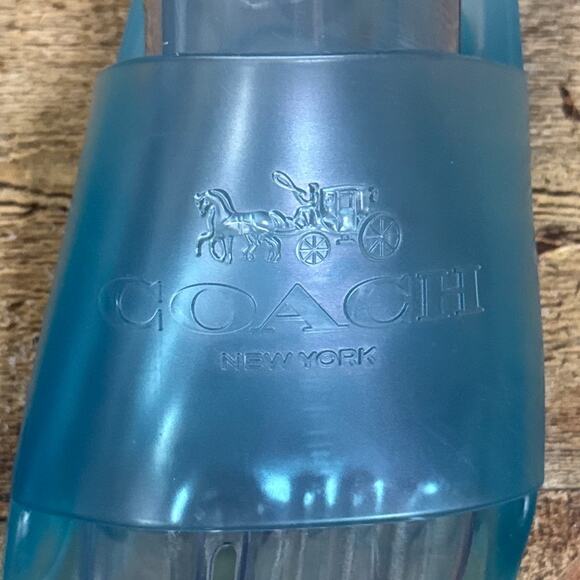 Coach Ulyssa Rubber Slide Sandals Clear Jelly Sea Mist Blue Size 8 NEW - Picture 3 of 13